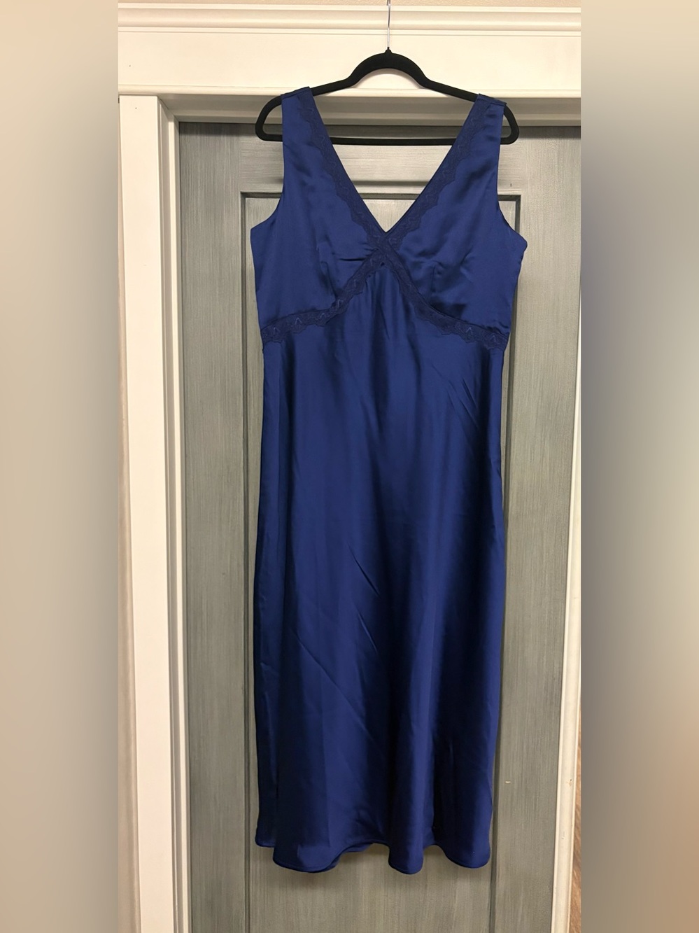 a new day Royal Blue Satin V-Neck Slip